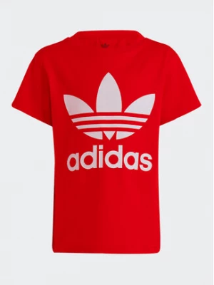 adidas T-Shirt Adicolor Trefoil T-Shirt IC9117 Czerwony Regular Fit