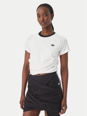 adidas T-Shirt Adiluna Season 2 X Jennie Layered LD4968 Biały Regular Fit