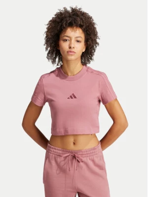 adidas T-Shirt ALL SZN 3-Stripes IY6849 Różowy Slim Fit