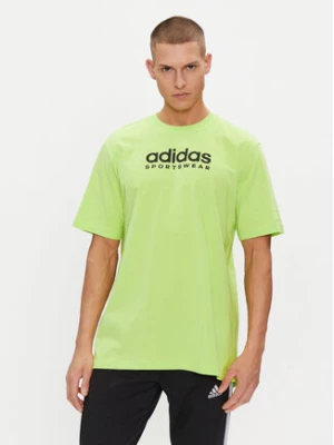 adidas T-Shirt All SZN Graphic IJ9433 Żółty Loose Fit