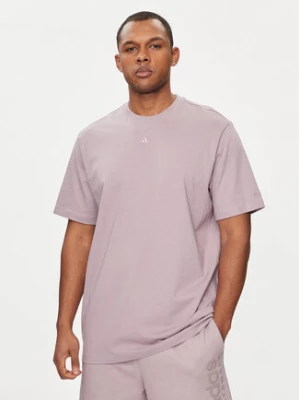 adidas T-Shirt ALL SZN IR9116 Fioletowy Loose Fit