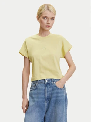 adidas T-Shirt ALL SZN JJ1239 Żółty Regular Fit