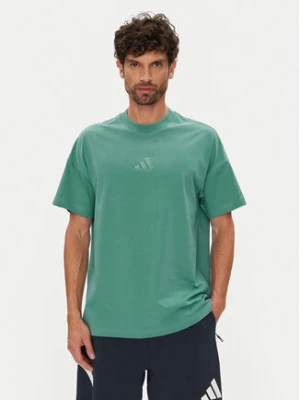 adidas T-Shirt ALL SZN JX5085 Turkusowy Loose Fit