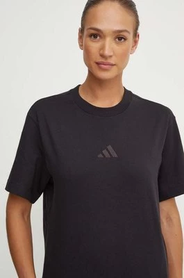 adidas t-shirt bawełniany All SZN damski kolor czarny IX3808