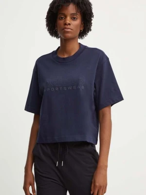 adidas t-shirt bawełniany All SZN damski kolor granatowy IW1061