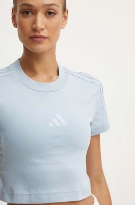 adidas t-shirt bawełniany All SZN damski kolor niebieski IY6846