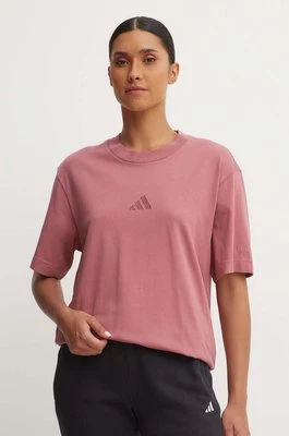 adidas t-shirt bawełniany All SZN damski kolor różowy IY6786