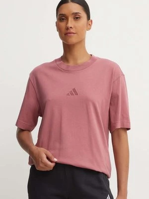 adidas t-shirt bawełniany All SZN damski kolor różowy IY6786