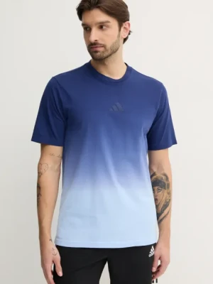 adidas t-shirt bawełniany ALL SZN Dip Dye męski kolor niebieski wzorzysty JJ3697