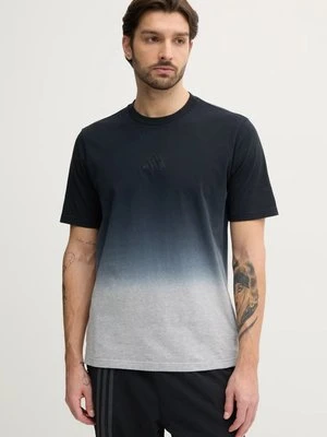 adidas t-shirt bawełniany ALL SZN Dip Dye męski kolor szary wzorzysty JJ3694