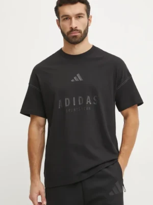 adidas t-shirt bawełniany ALL SZN Graphic męski kolor czarny z nadrukiem JJ3658