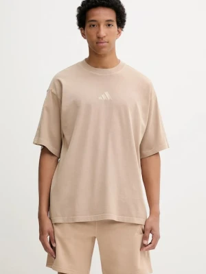 adidas t-shirt bawełniany All SZN męski kolor beżowy gładki JN0609