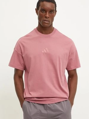 adidas t-shirt bawełniany All SZN męski kolor różowy gładki IY4140