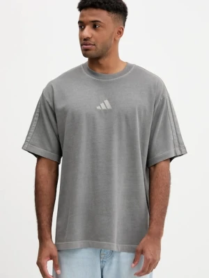 adidas t-shirt bawełniany All SZN męski kolor szary gładki JN0611
