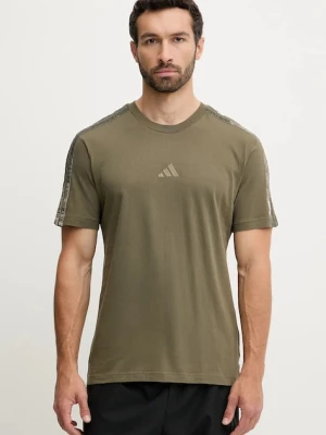 adidas t-shirt bawełniany AOP Colourblock T-Shirt męski kolor zielony wzorzysty JM9201