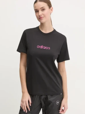 adidas t-shirt bawełniany Camo damski kolor czarny JN1401
