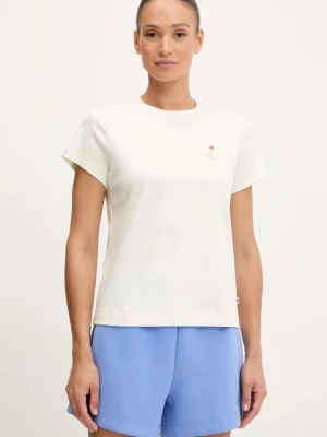 adidas t-shirt bawełniany Cat damski kolor beżowy JV8515