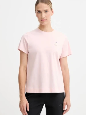 adidas t-shirt bawełniany Cat damski kolor różowy JV8514