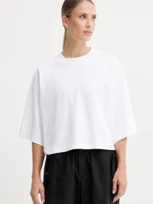 adidas t-shirt bawełniany City Escape damski kolor biały JF3404