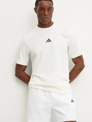 adidas t-shirt bawełniany City Escape męski kolor beżowy gładki JF3327