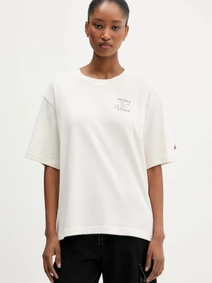 adidas t-shirt bawełniany damski kolor beżowy KT3275