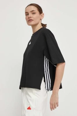adidas t-shirt bawełniany damski kolor czarny IN1818