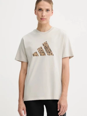 adidas t-shirt bawełniany damski kolor szary JM4423