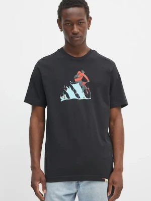adidas t-shirt bawełniany Doodle Hunt Bike Graphic T-Shirt męski kolor czarny z nadrukiem JM6495
