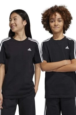 adidas t-shirt bawełniany dziecięcy U 3S kolor czarny z aplikacją