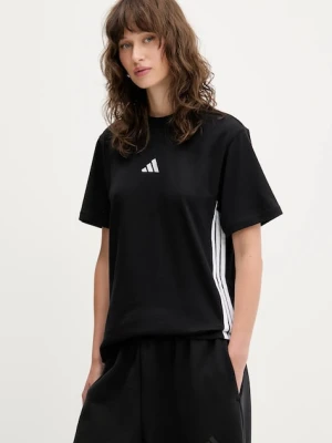 adidas t-shirt bawełniany Essentials damski kolor czarny JD0846