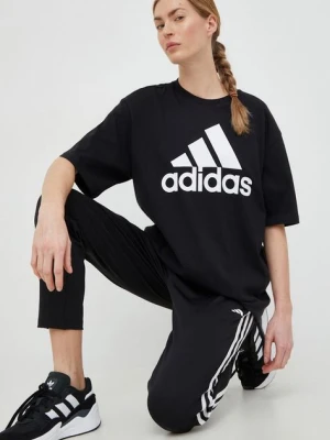 adidas t-shirt bawełniany Essentials kolor czarny HR4931