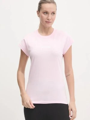 adidas t-shirt bawełniany Essentials Linear damski kolor różowy JG8659