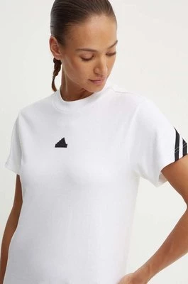 adidas t-shirt bawełniany Future Icons damski kolor biały IW5203