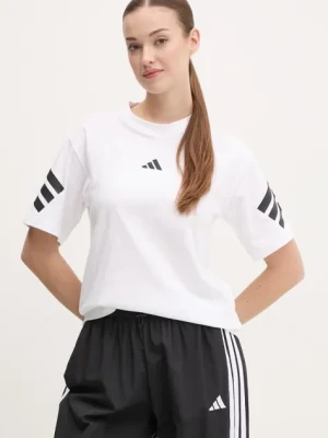 adidas t-shirt bawełniany Future Icons damski kolor biały JE0238