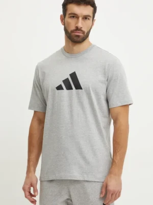 adidas t-shirt bawełniany Future Icons męski kolor szary z nadrukiem JD4914