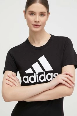adidas t-shirt bawełniany GL0722 kolor czarny GL0722