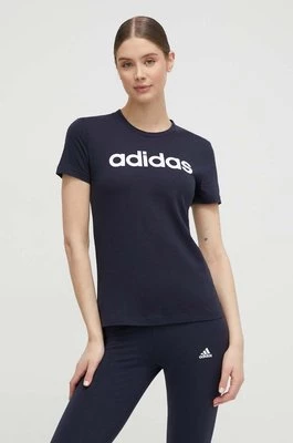 adidas t-shirt bawełniany H07833 kolor granatowy H07833