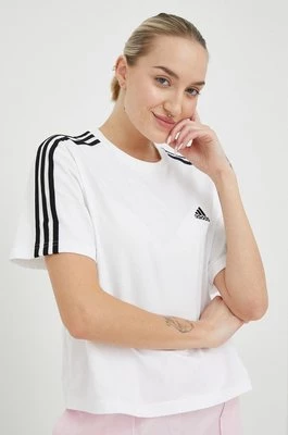 adidas t-shirt bawełniany kolor biały HR4915