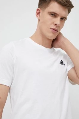 adidas t-shirt bawełniany kolor biały gładki IC9286