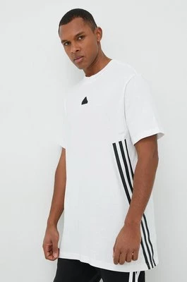 adidas t-shirt bawełniany kolor biały z aplikacją