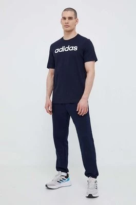 adidas t-shirt bawełniany kolor granatowy z nadrukiem IC9275