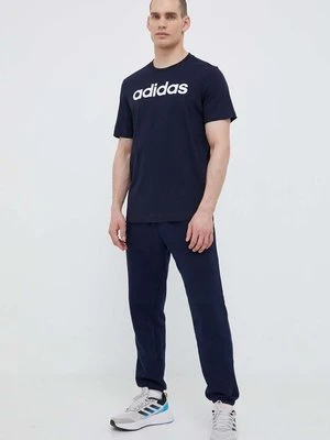 adidas t-shirt bawełniany kolor granatowy z nadrukiem IC9275