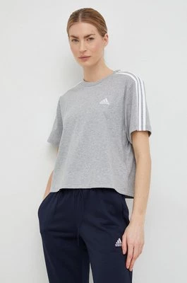 adidas t-shirt bawełniany kolor szary