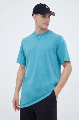 adidas t-shirt bawełniany kolor turkusowy wzorzysty