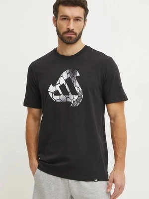 adidas t-shirt bawełniany M C HOT Q1 TEE męski kolor czarny z nadrukiem JI6787