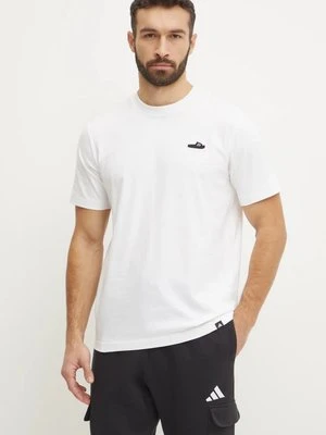 adidas t-shirt bawełniany M L SLIDE TEE męski kolor beżowy z aplikacją JJ4002