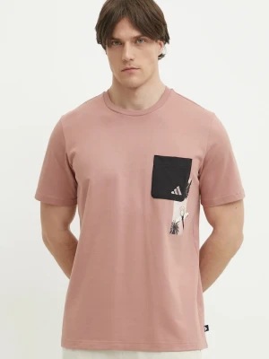 adidas t-shirt bawełniany M T LENS PKT T różowy
