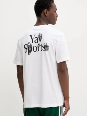 adidas t-shirt bawełniany męski kolor biały z nadrukiem JY1828