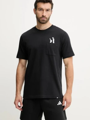 adidas t-shirt bawełniany męski kolor czarny z aplikacją JC5283
