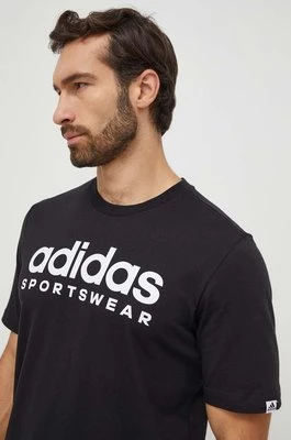 adidas t-shirt bawełniany męski kolor czarny z nadrukiem IW8833